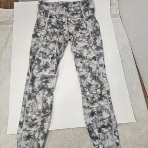 WOMENS ATHLETA MID RISE TIE DYE LEGGINGS WORKOUT ACTIVE SIZE SMALL GORPCORE